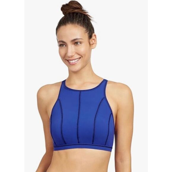 Gottex Women's Free Sport Fast Track Solid High Neck Bra Swim Top - Picture 1 of 6